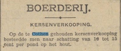 Kersen uit Cothen, toen ook al lekker